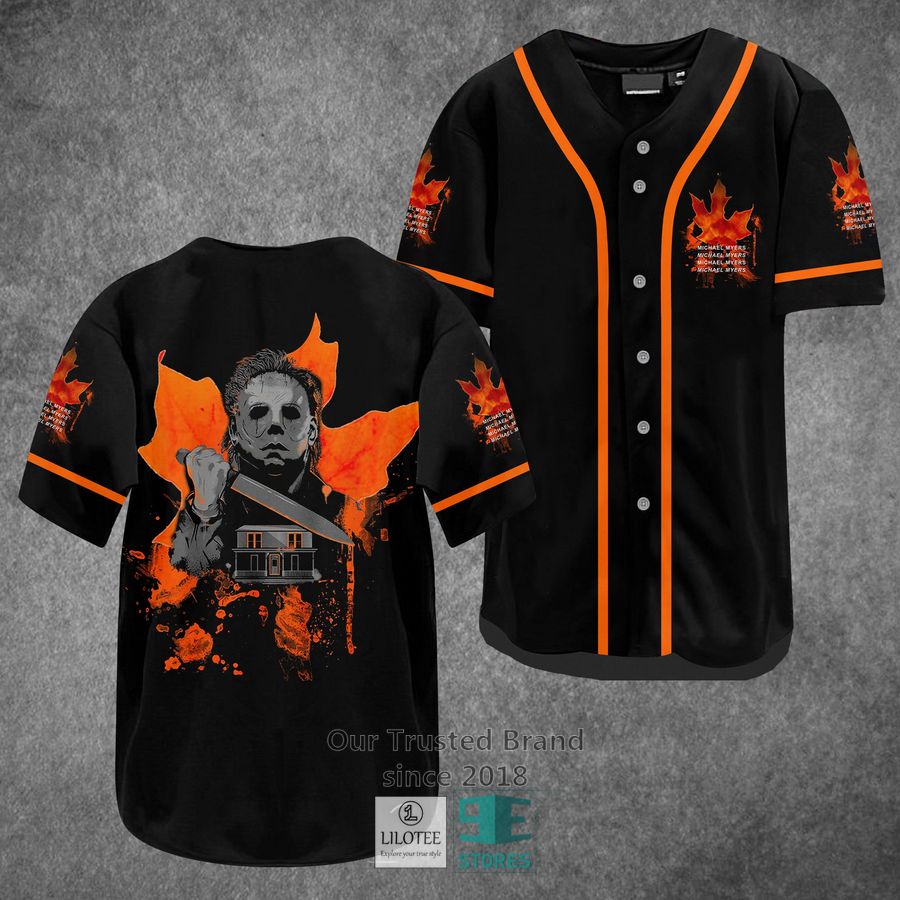 Michael Myers Mapple Leaf Horror Movie Baseball Jersey Unisex T-shirt, Sweatshirt, Hoodie, Long Sleeve Tee - T-Shirt, Sweatshirt, Hoodie