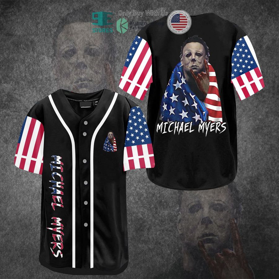 BEST Michael Myers United States Flag Baseball Jersey Unisex T-shirt, Sweatshirt, Hoodie, Long Sleeve Tee - T-Shirt, Sweatshirt, Hoodie