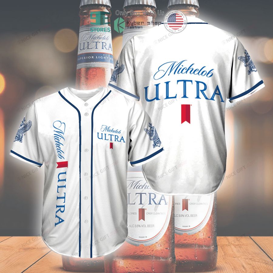 BEST Michelob Ultra white Baseball Jersey Unisex T-shirt, Sweatshirt, Hoodie, Long Sleeve Tee - T-Shirt, Sweatshirt, Hoodie