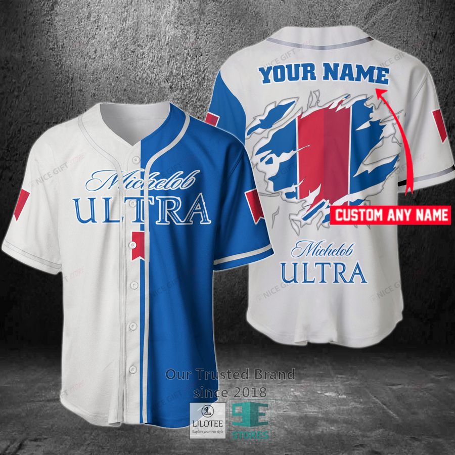 Michelob Ultra Your Name Baseball Jersey Unisex T-shirt, Sweatshirt, Hoodie, Long Sleeve Tee - T-Shirt, Sweatshirt, Hoodie