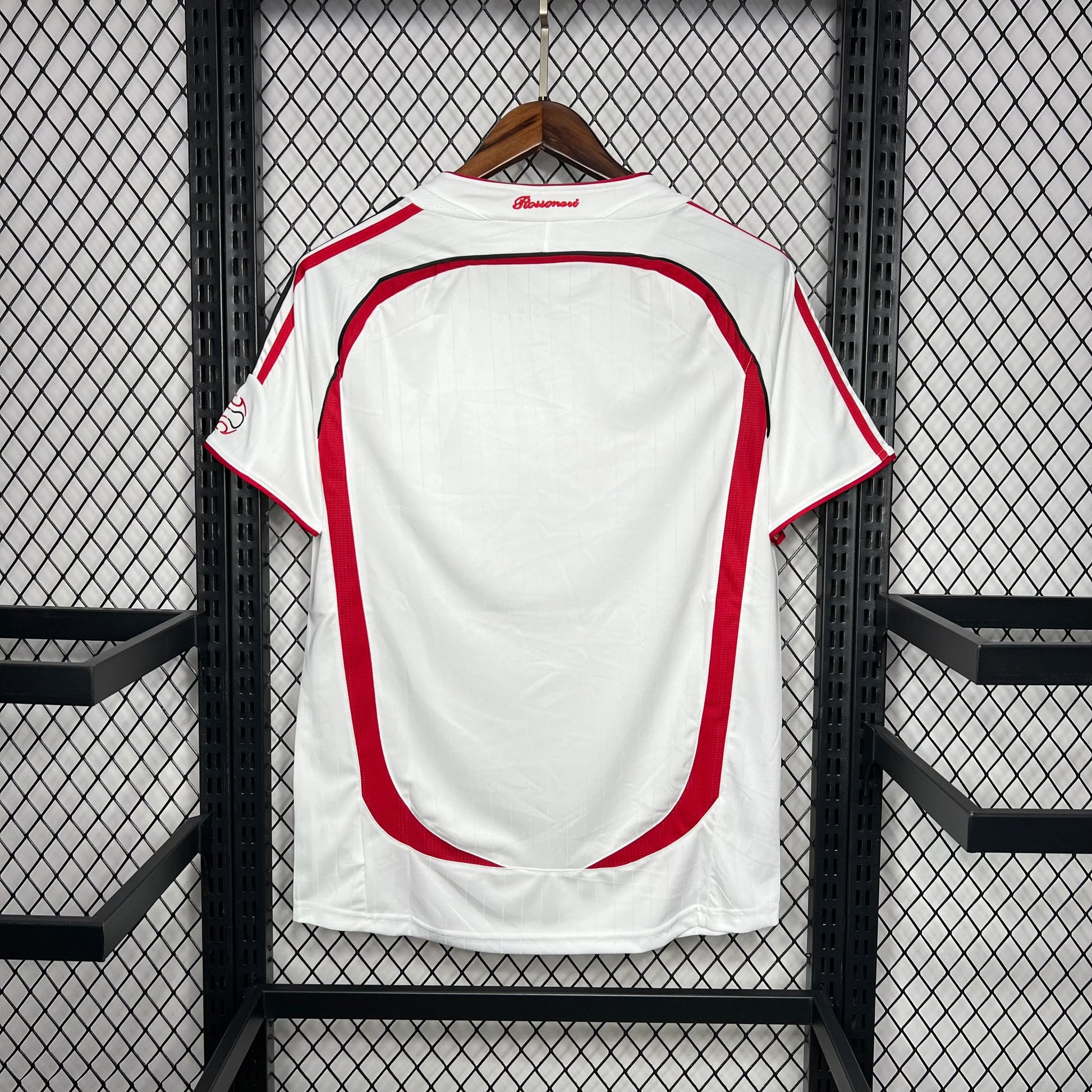 AC Milan 2006/07 Away Retro Jersey - White sports jersey product view 3