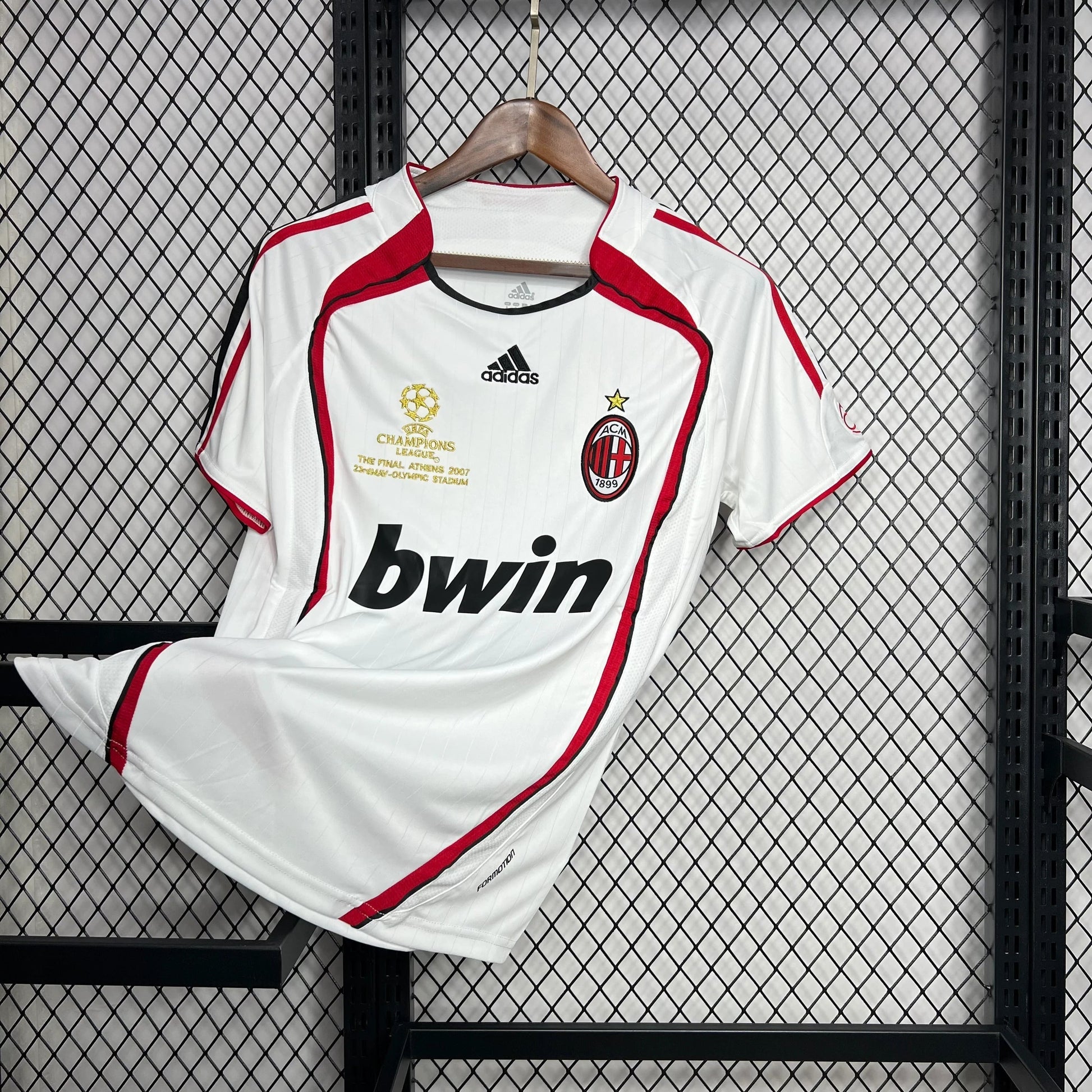AC Milan 2006/07 Away Retro Jersey - White sports jersey product view 2