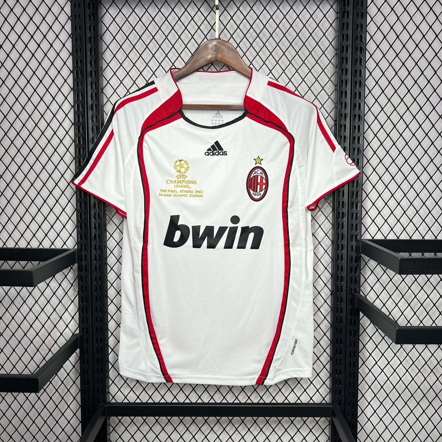 AC Milan 2006/07 Away Retro Jersey - White sports jersey product view 1