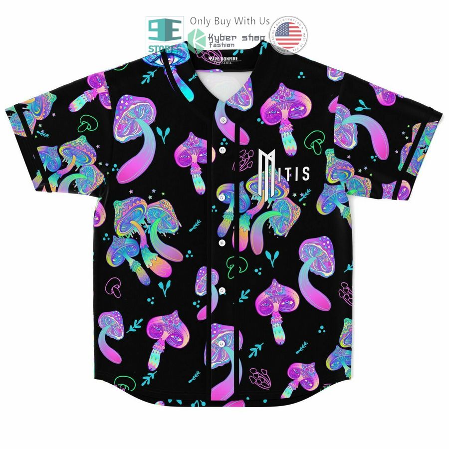 BEST Mitis Mushrooms black Baseball Jersey Unisex T-shirt, Sweatshirt, Hoodie, Long Sleeve Tee - T-Shirt, Sweatshirt, Hoodie