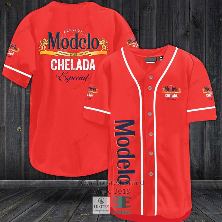 Modelo Chelada Especial Baseball Jersey Unisex T-shirt, Sweatshirt, Hoodie, Long Sleeve Tee - T-Shirt, Sweatshirt, Hoodie