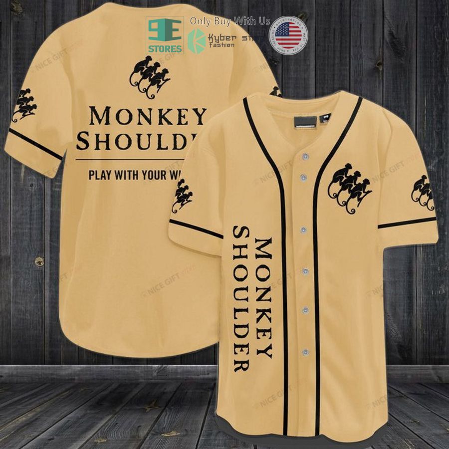 BEST Monkey Shoulder logo Baseball Jersey Unisex T-shirt, Sweatshirt, Hoodie, Long Sleeve Tee - T-Shirt, Sweatshirt, Hoodie