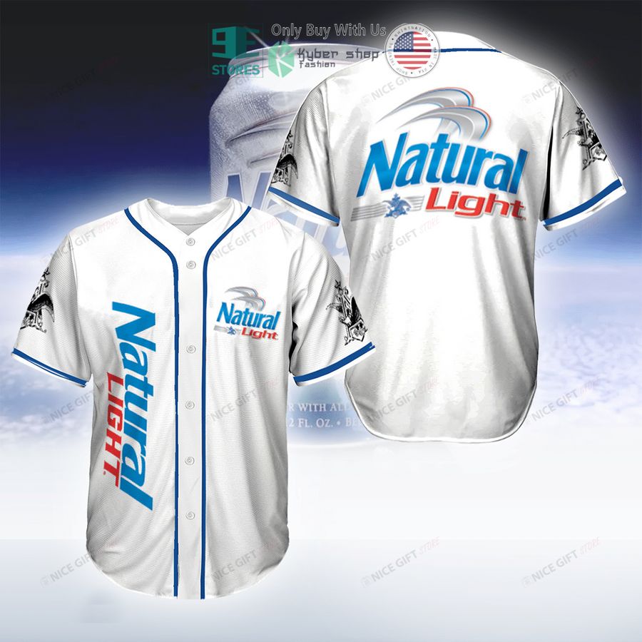 BEST Natural Light white Baseball Jersey Unisex T-shirt, Sweatshirt, Hoodie, Long Sleeve Tee - T-Shirt, Sweatshirt, Hoodie