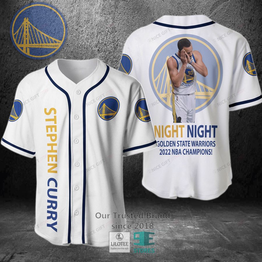 NBA Golden State Warriors 2022 Champions Stephen Curry Night Night Baseball Jersey Unisex T-shirt, Sweatshirt, Hoodie, Long Sleeve Tee - T-Shirt, Sweatshirt, Hoodie