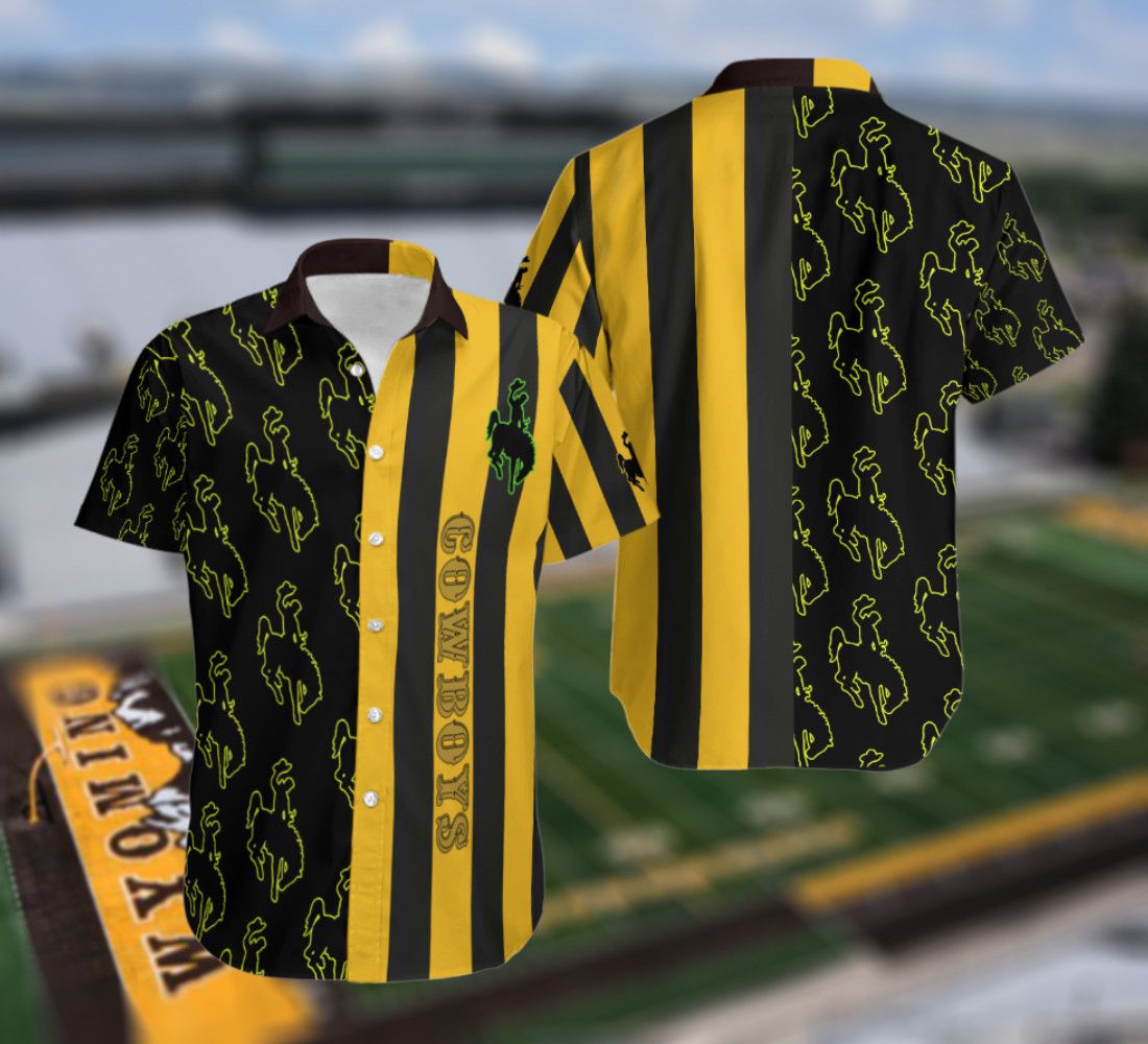 Ncaa Wyoming Cowboys Logo Trendy Hawaiian Shirt Aloha Shirt Unisex T-shirt, Sweatshirt, Hoodie, Long Sleeve Tee - T-Shirt, Sweatshirt, Hoodie
