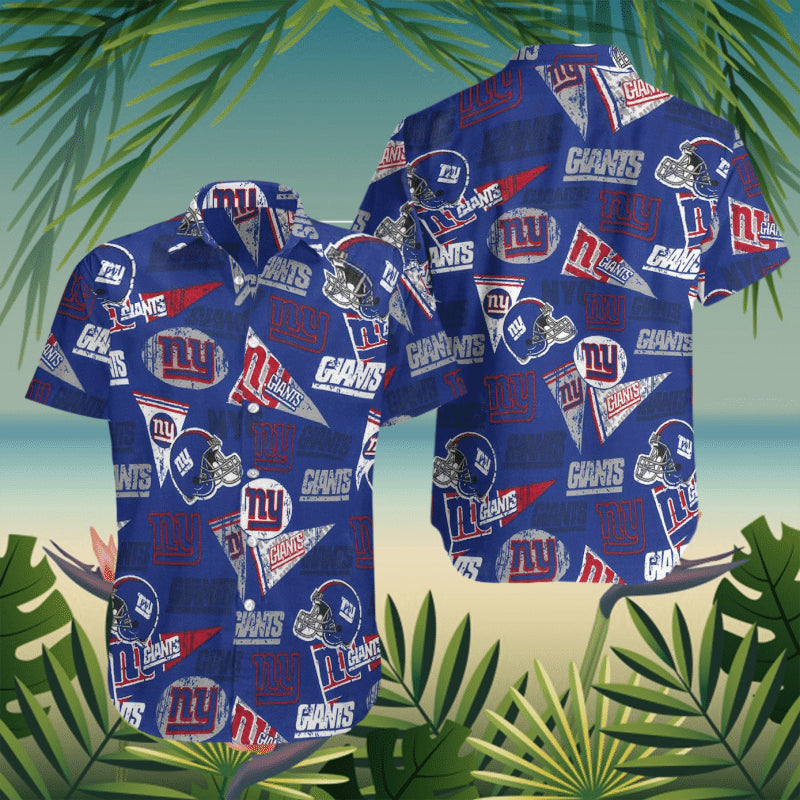 New York Giants Hawaiian Aloha Shirt Limited Edition Gift Unisex T-shirt, Sweatshirt, Hoodie, Long Sleeve Tee - T-Shirt, Sweatshirt, Hoodie