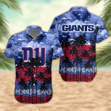New York Giants Palm Trees Sunset Hawaiian Shirt Unisex T-shirt, Sweatshirt, Hoodie, Long Sleeve Tee - T-Shirt, Sweatshirt, Hoodie