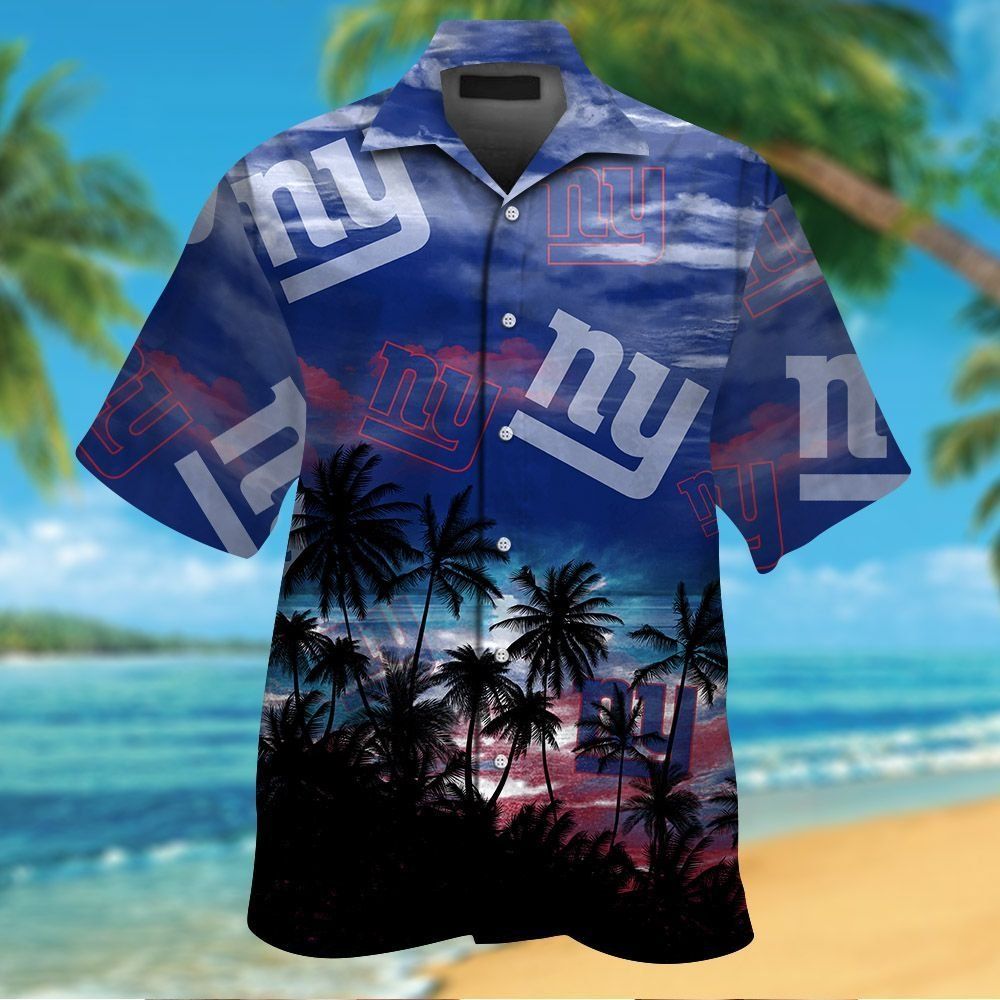 New York Giants Short Sleeve Button Up Tropical Hawaiian Shirt VER015 Unisex T-shirt, Sweatshirt, Hoodie, Long Sleeve Tee - T-Shirt, Sweatshirt, Hoodie
