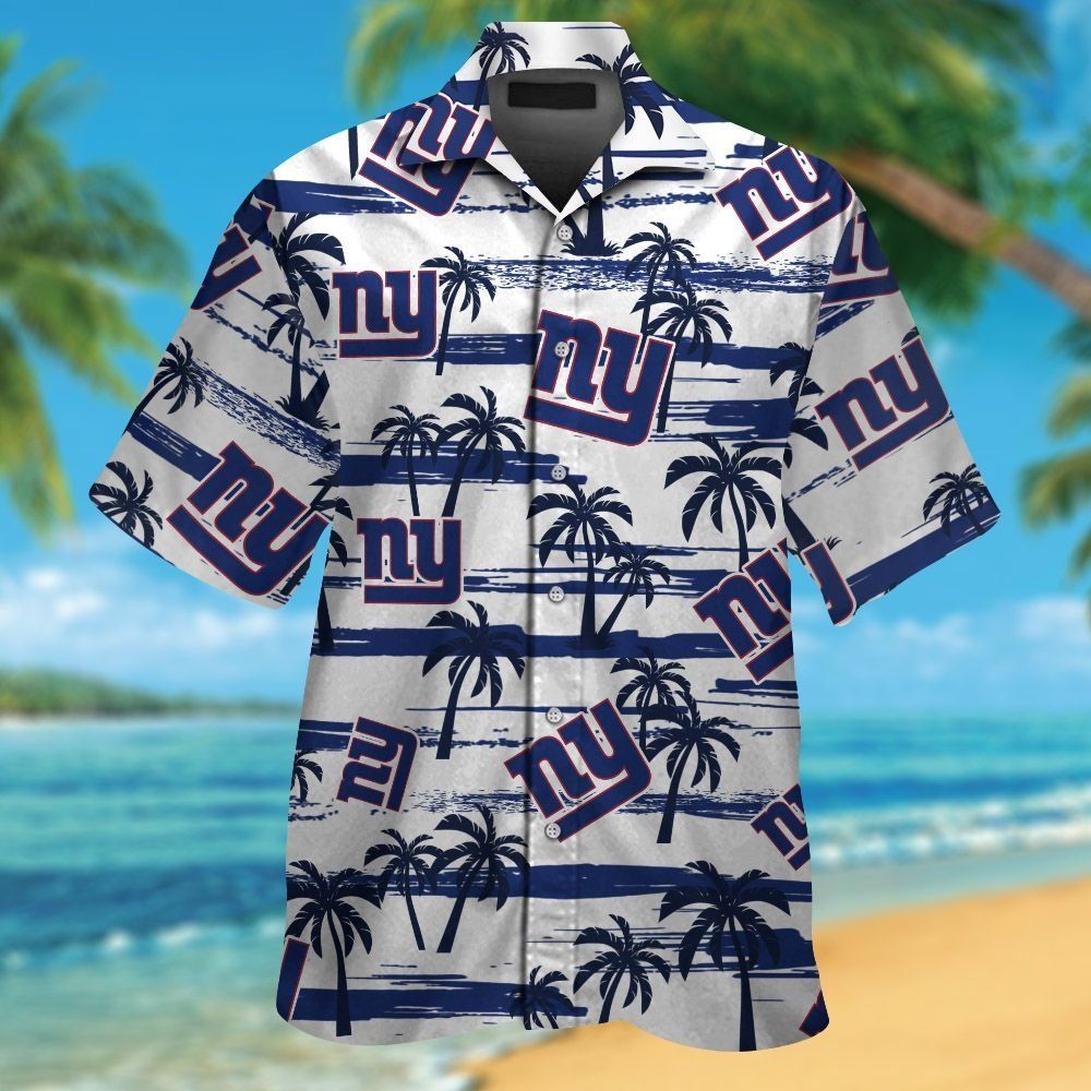 New York Giants Short Sleeve Button Up Tropical Hawaiian Shirt VER020 Unisex T-shirt, Sweatshirt, Hoodie, Long Sleeve Tee - T-Shirt, Sweatshirt, Hoodie