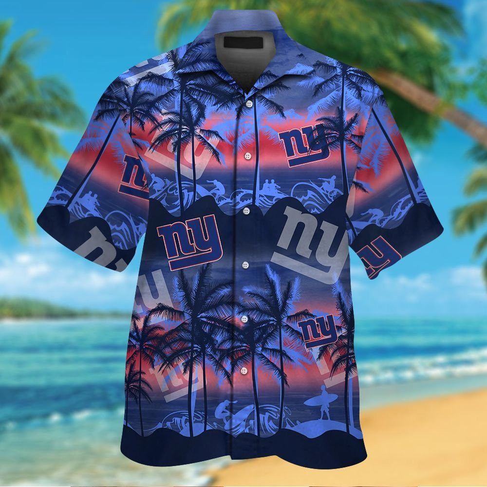 New York Giants Short Sleeve Button Up Tropical Hawaiian Shirt VER024 Unisex T-shirt, Sweatshirt, Hoodie, Long Sleeve Tee - T-Shirt, Sweatshirt, Hoodie