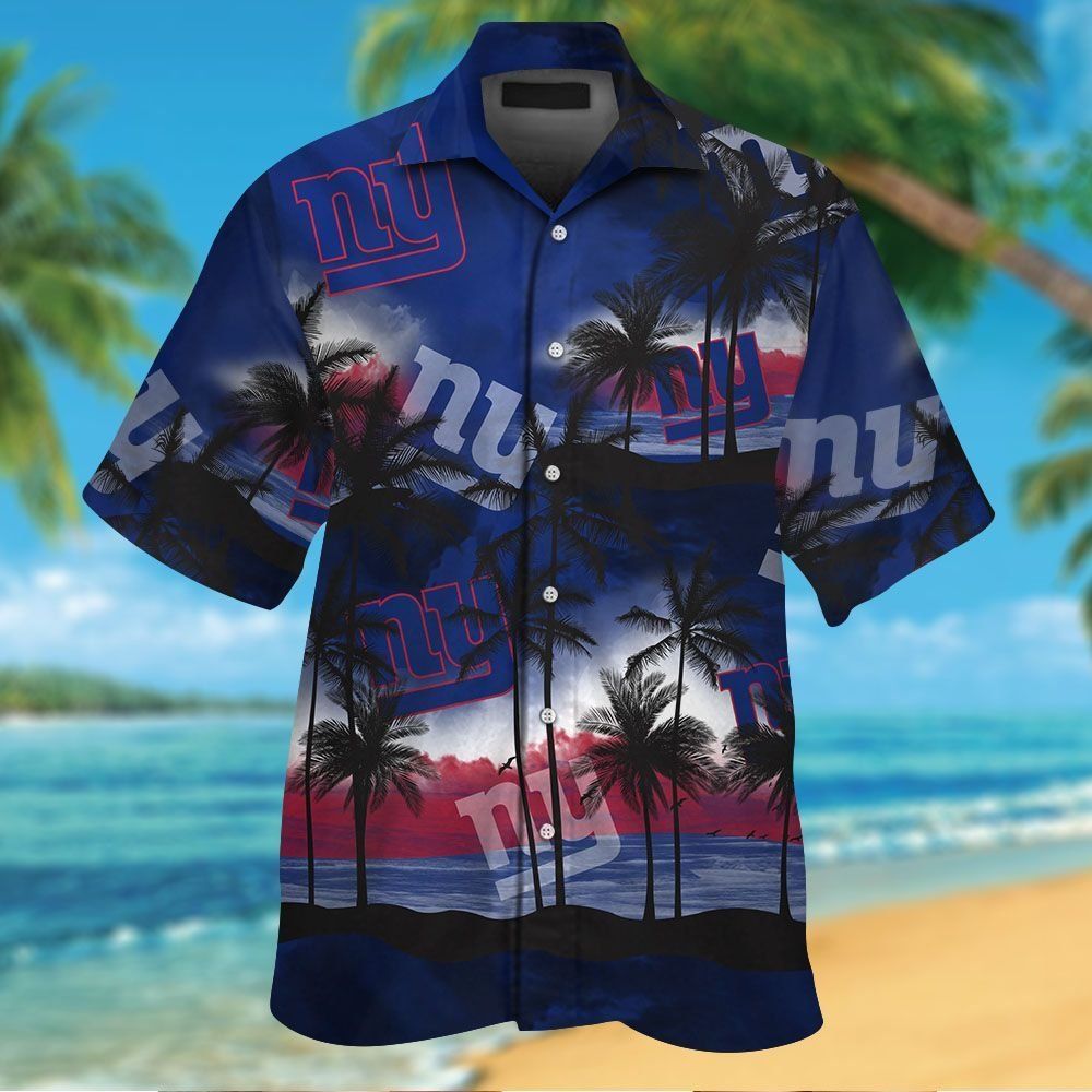 New York Giants Short Sleeve Button Up Tropical Hawaiian Shirt VER08 Unisex T-shirt, Sweatshirt, Hoodie, Long Sleeve Tee - T-Shirt, Sweatshirt, Hoodie