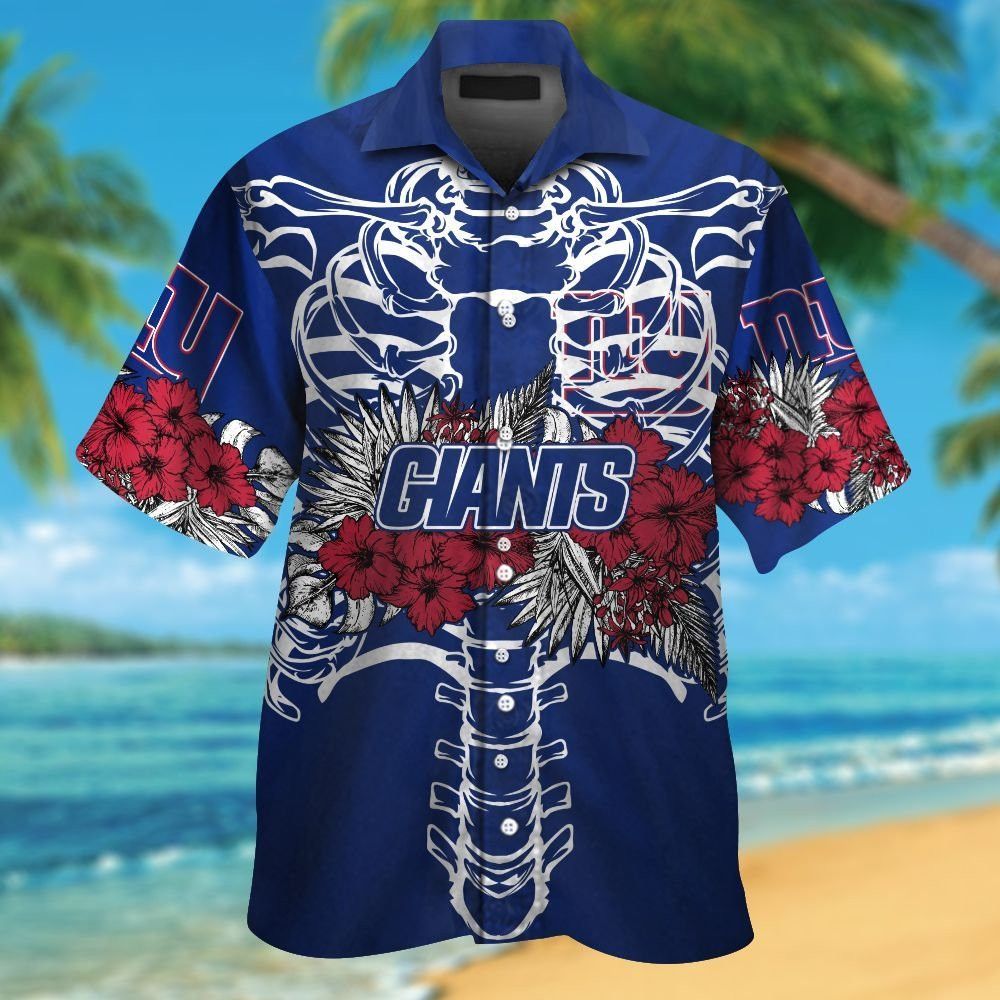 New York Giants Short Sleeve Button Up Tropical Hawaiian Shirt VER09 Unisex T-shirt, Sweatshirt, Hoodie, Long Sleeve Tee - T-Shirt, Sweatshirt, Hoodie