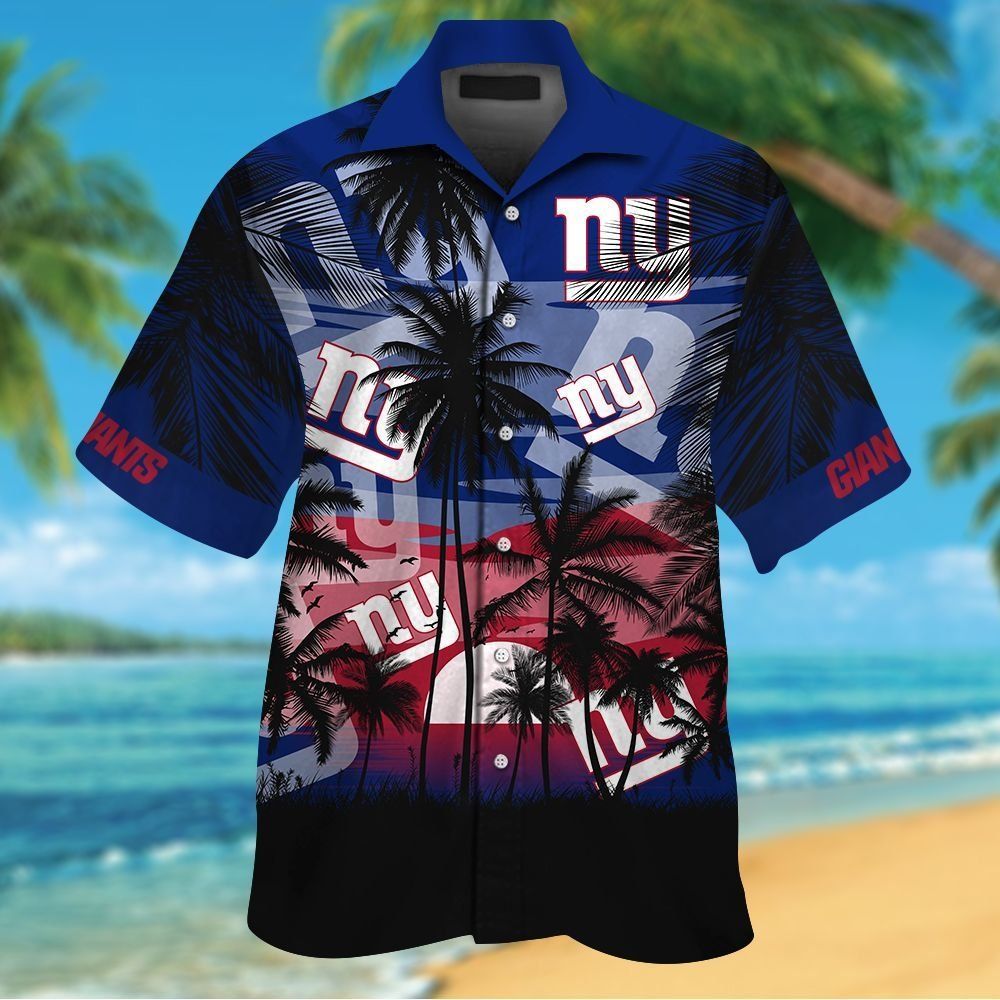 New York Giants Short Sleeve Button Up Tropical Shirt Hawaiian Shirt Unisex T-shirt, Sweatshirt, Hoodie, Long Sleeve Tee - T-Shirt, Sweatshirt, Hoodie