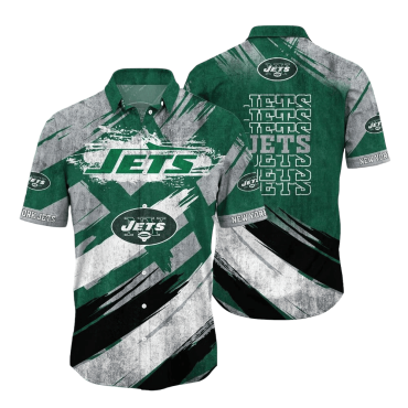 New York Jets Bold Brush Hawaiian Shirt Unisex T-shirt, Sweatshirt, Hoodie, Long Sleeve Tee - T-Shirt, Sweatshirt, Hoodie