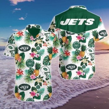 New York Jets Tropical Vibes Hawaiian Shirt Unisex T-shirt, Sweatshirt, Hoodie, Long Sleeve Tee - T-Shirt, Sweatshirt, Hoodie