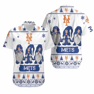 New York Mets Gnomes Coastal Chill Hawaiian Shirt Unisex T-shirt, Sweatshirt, Hoodie, Long Sleeve Tee - T-Shirt, Sweatshirt, Hoodie