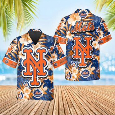 New York Mets Island Breeze Hawaiian Shirt Unisex T-shirt, Sweatshirt, Hoodie, Long Sleeve Tee - T-Shirt, Sweatshirt, Hoodie