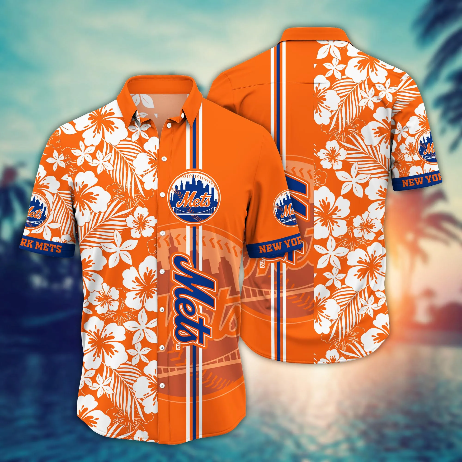New York Mets MLB Hawaiian Shirt Sun-Soakedtime Aloha Shirt Unisex T-shirt, Sweatshirt, Hoodie, Long Sleeve Tee - T-Shirt, Sweatshirt, Hoodie