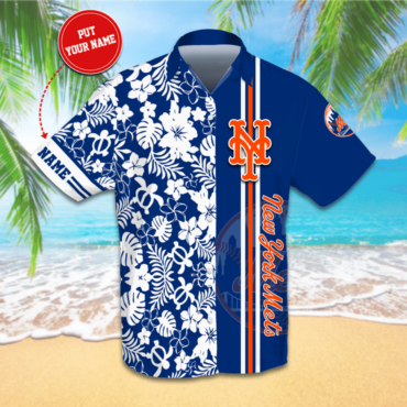 New York Mets Summer Bliss Hawaiian Shirt Unisex T-shirt, Sweatshirt, Hoodie, Long Sleeve Tee - T-Shirt, Sweatshirt, Hoodie
