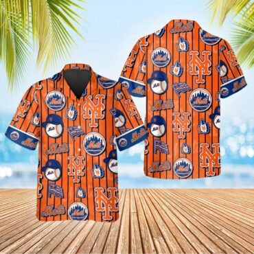 New York Mets Summer Waves Hawaiian Shirt Unisex T-shirt, Sweatshirt, Hoodie, Long Sleeve Tee - T-Shirt, Sweatshirt, Hoodie