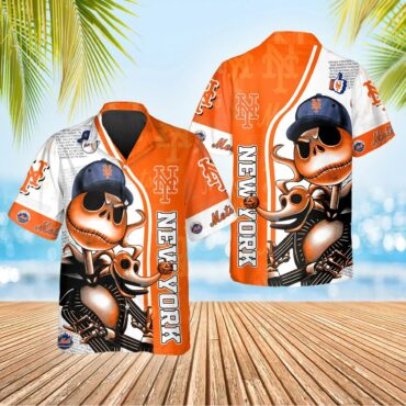 New York Mets Tropical Escape Hawaiian Shirt Unisex T-shirt, Sweatshirt, Hoodie, Long Sleeve Tee - T-Shirt, Sweatshirt, Hoodie