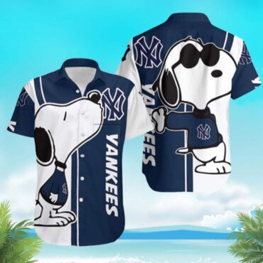 New York Yankees Cool Pup Hawaiian Shirt Unisex T-shirt, Sweatshirt, Hoodie, Long Sleeve Tee - T-Shirt, Sweatshirt, Hoodie