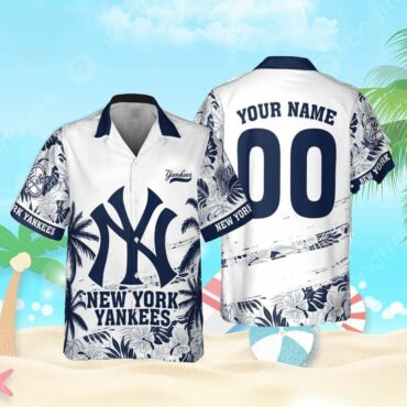 New York Yankees Custom Island Classic Hawaiian Shirt Unisex T-shirt, Sweatshirt, Hoodie, Long Sleeve Tee - T-Shirt, Sweatshirt, Hoodie