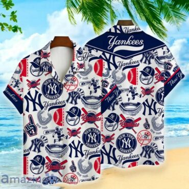 New York Yankees Icon Collage Hawaiian Shirt Unisex T-shirt, Sweatshirt, Hoodie, Long Sleeve Tee - T-Shirt, Sweatshirt, Hoodie