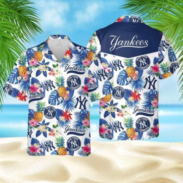 New York Yankees Island Vibes Hawaiian Shirt Unisex T-shirt, Sweatshirt, Hoodie, Long Sleeve Tee - T-Shirt, Sweatshirt, Hoodie