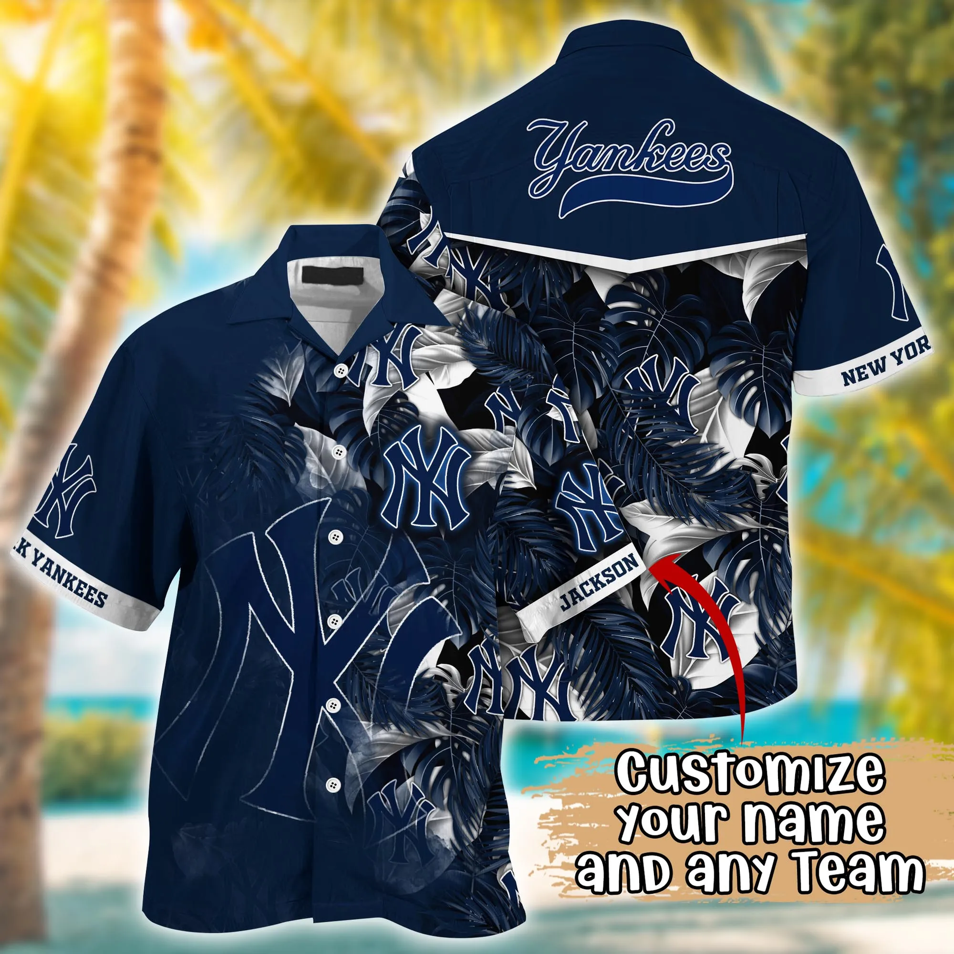 New York Yankees MLB Summer Hawaii Shirt And Tshirt Custom Aloha Shirt Unisex T-shirt, Sweatshirt, Hoodie, Long Sleeve Tee - T-Shirt, Sweatshirt, Hoodie