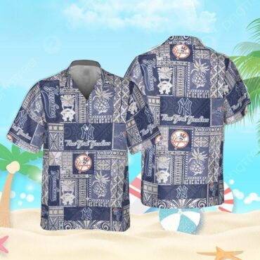 New York Yankees Tiki Patch Hawaiian Shirt Unisex T-shirt, Sweatshirt, Hoodie, Long Sleeve Tee - T-Shirt, Sweatshirt, Hoodie