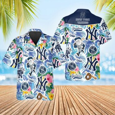 New York Yankees Tropical Fun Hawaiian Shirt Unisex T-shirt, Sweatshirt, Hoodie, Long Sleeve Tee - T-Shirt, Sweatshirt, Hoodie