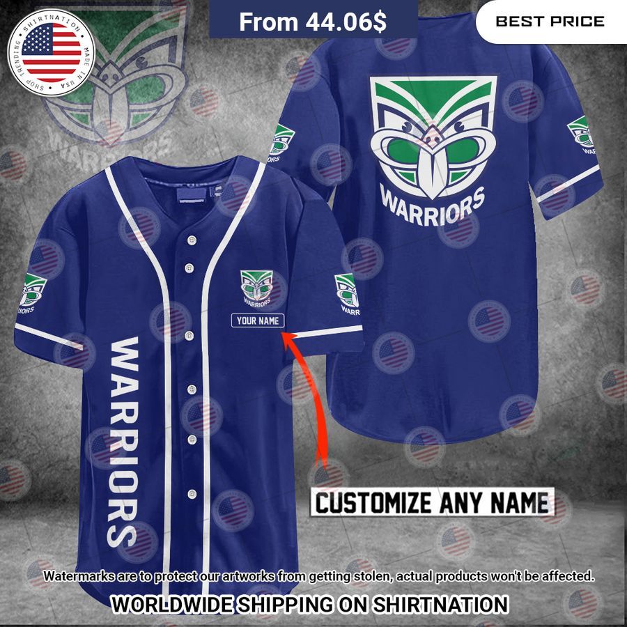 New Zealand Warriors Custom Name Baseball Jersey Unisex T-shirt, Sweatshirt, Hoodie, Long Sleeve Tee - T-Shirt, Sweatshirt, Hoodie