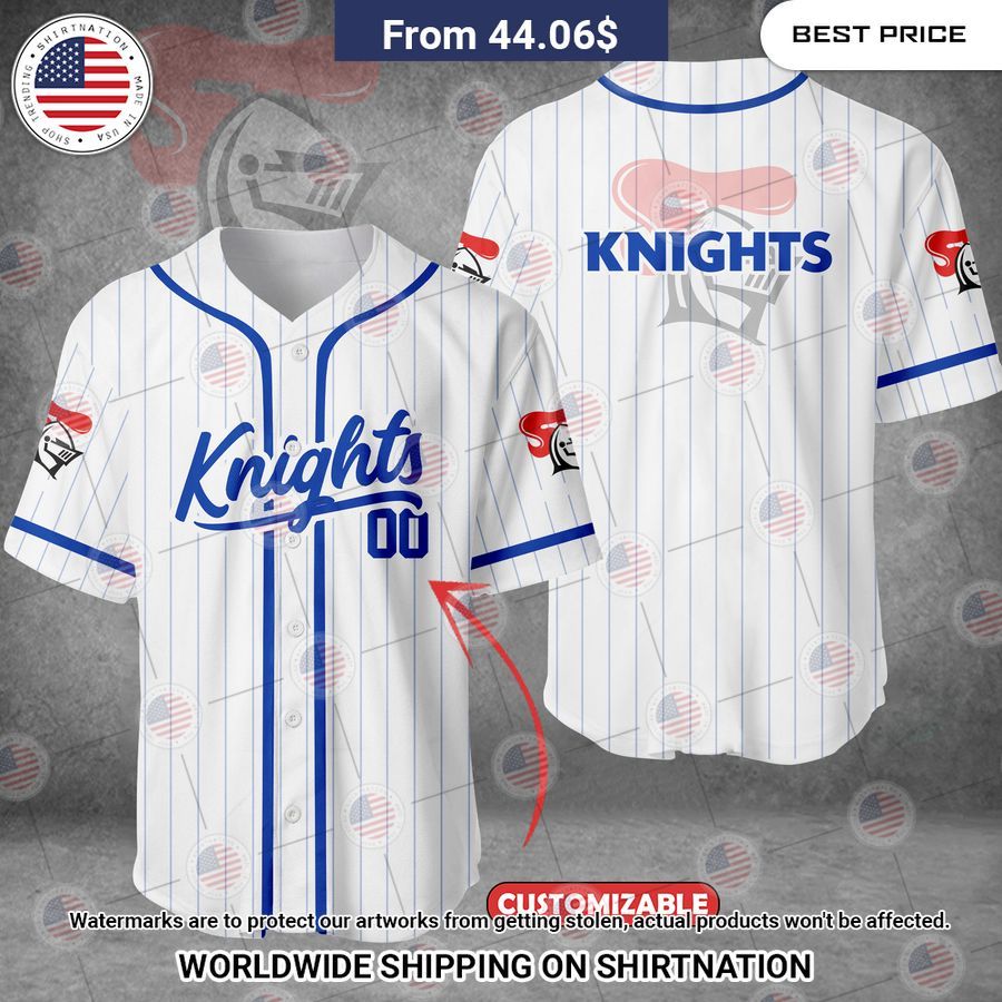 Newcastle Knights Custom Baseball Jersey Unisex T-shirt, Sweatshirt, Hoodie, Long Sleeve Tee - T-Shirt, Sweatshirt, Hoodie