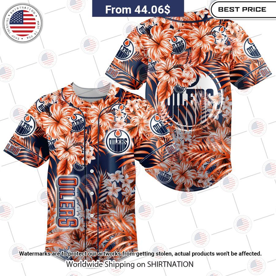 NHL Edmonton Oilers Design Baseball Jersey Unisex T-shirt, Sweatshirt, Hoodie, Long Sleeve Tee - T-Shirt, Sweatshirt, Hoodie