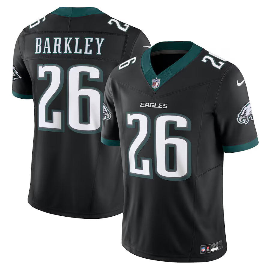 Saquon Barkley Philadelphia Eagles Jersey - Black football jersey product view 1