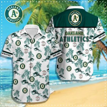 Oakland Athletics Island Breeze Hawaiian Shirt Unisex T-shirt, Sweatshirt, Hoodie, Long Sleeve Tee - T-Shirt, Sweatshirt, Hoodie