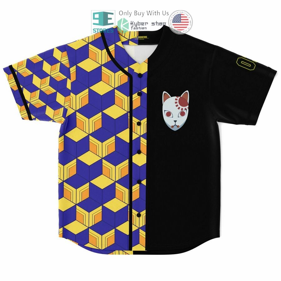 BEST Ok Chongie Tomioka Giyuu black yellow Baseball Jersey Unisex T-shirt, Sweatshirt, Hoodie, Long Sleeve Tee - T-Shirt, Sweatshirt, Hoodie