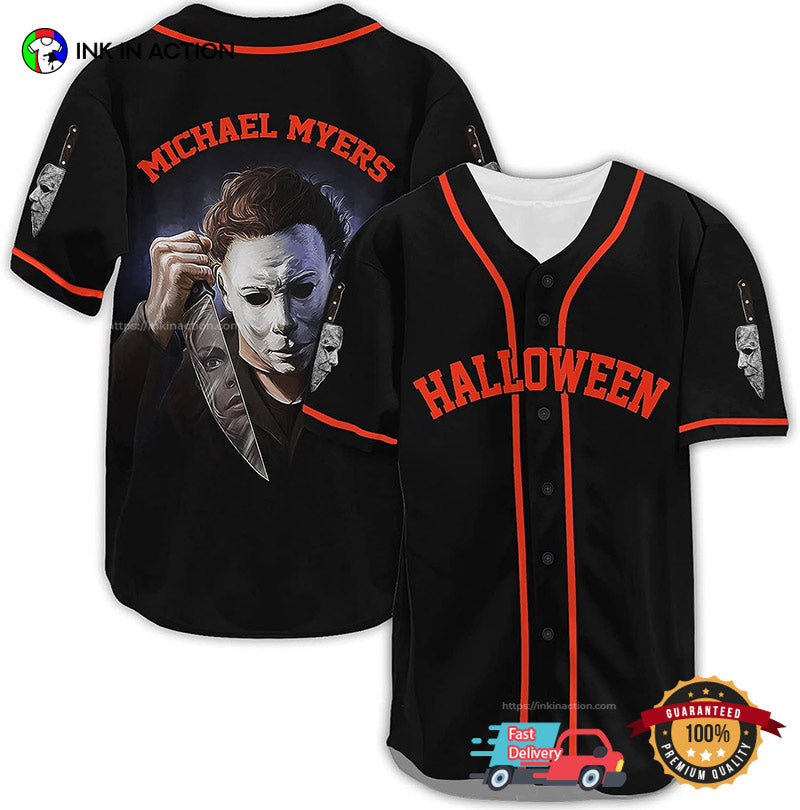 Original Michael Myers Movie Halloween Baseball Jerseys Unisex T-shirt, Sweatshirt, Hoodie, Long Sleeve Tee - T-Shirt, Sweatshirt, Hoodie