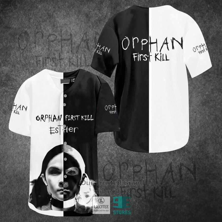Orphan First Kill Esther Horror Movie Baseball Jersey Unisex T-shirt, Sweatshirt, Hoodie, Long Sleeve Tee - T-Shirt, Sweatshirt, Hoodie