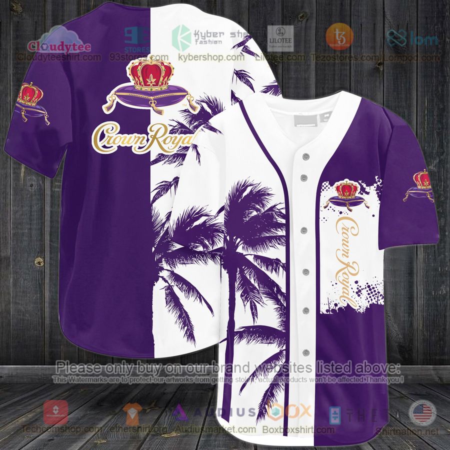HOT Palm Tree Crown Royal white purple Baseball Jersey Shirt Unisex T-shirt, Sweatshirt, Hoodie, Long Sleeve Tee - T-Shirt, Sweatshirt, Hoodie