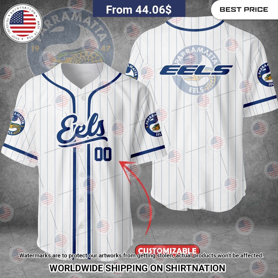 Parramatta Eels Custom Baseball Jersey Unisex T-shirt, Sweatshirt, Hoodie, Long Sleeve Tee - T-Shirt, Sweatshirt, Hoodie