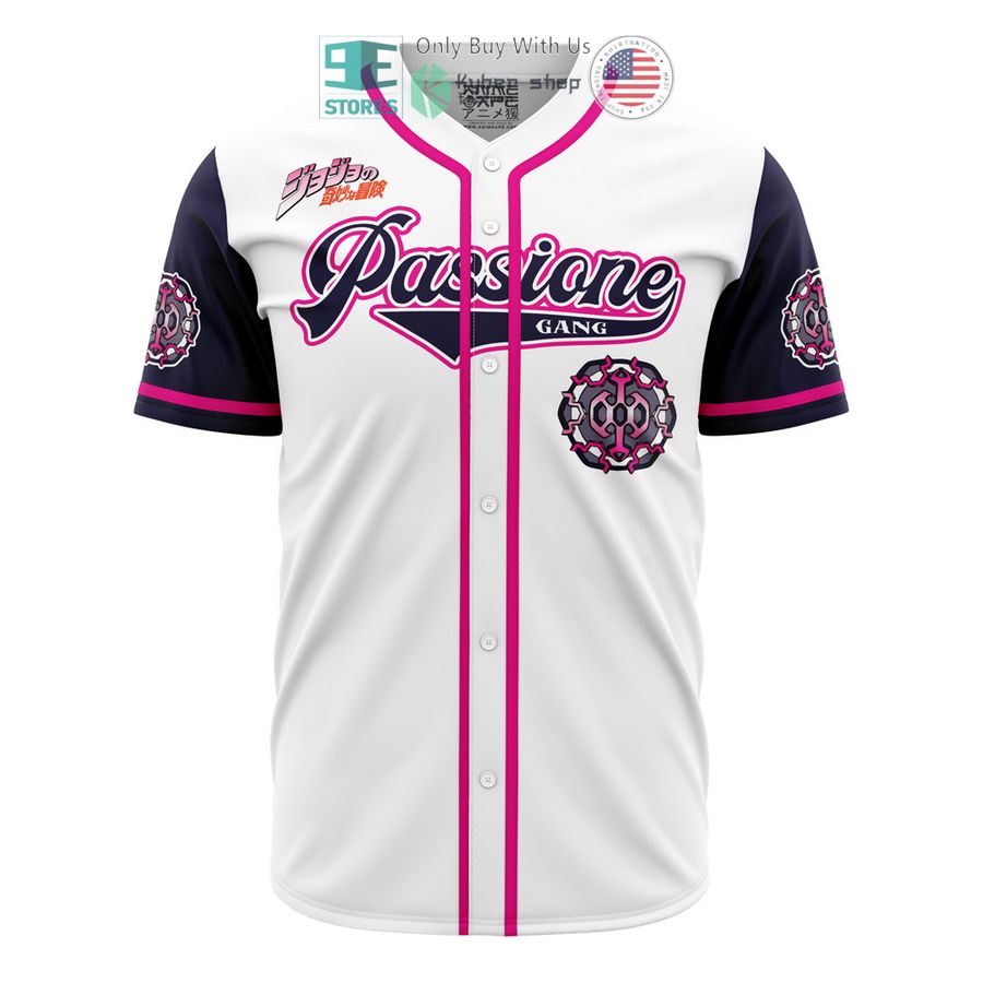 BEST Passione Gang Golden Wind Jojo's Bizarre Adventure Baseball Jersey Unisex T-shirt, Sweatshirt, Hoodie, Long Sleeve Tee - T-Shirt, Sweatshirt, Hoodie
