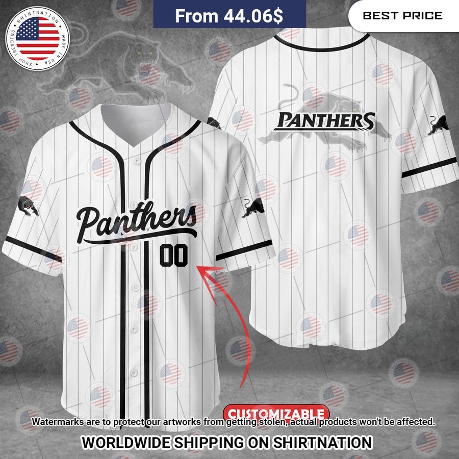 Penrith Panthers Custom Baseball Jersey Unisex T-shirt, Sweatshirt, Hoodie, Long Sleeve Tee - T-Shirt, Sweatshirt, Hoodie