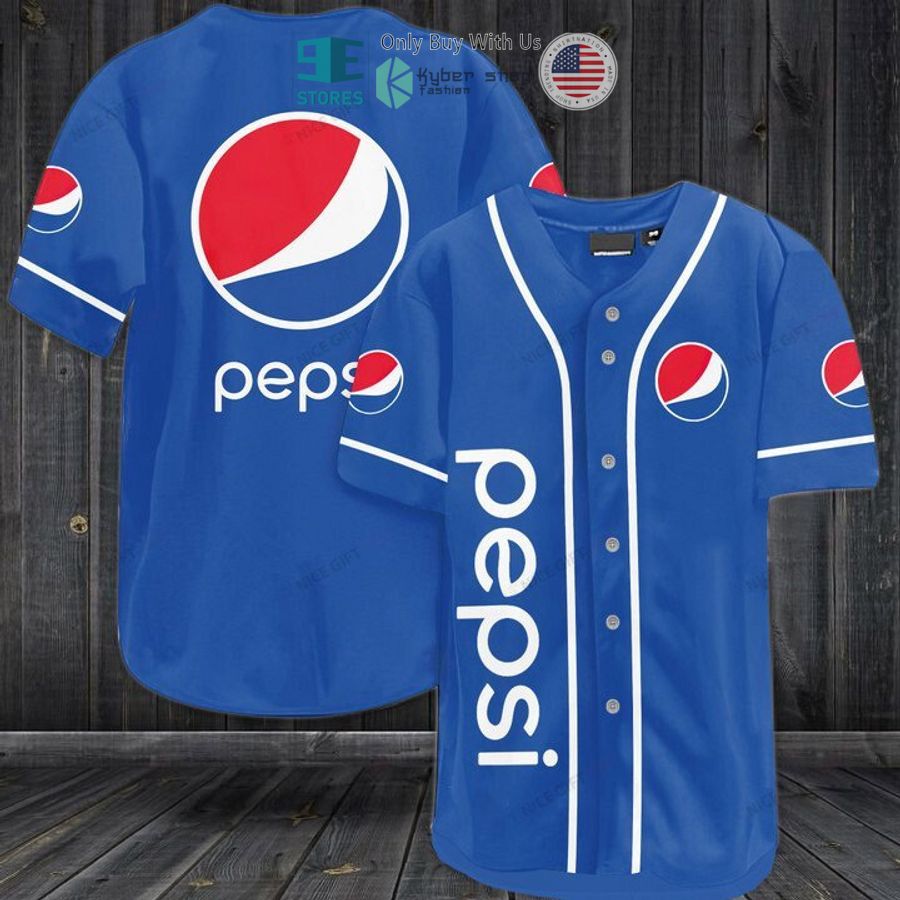 BEST Pepsi logo blue Baseball Jersey Unisex T-shirt, Sweatshirt, Hoodie, Long Sleeve Tee - T-Shirt, Sweatshirt, Hoodie