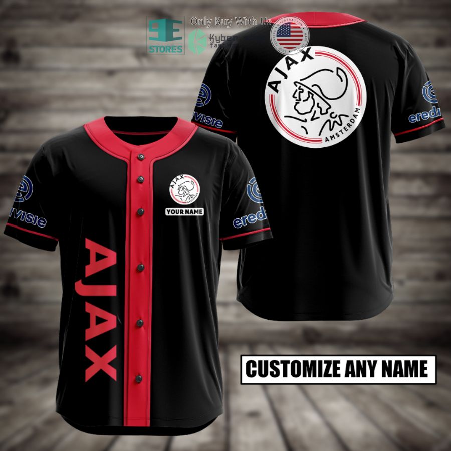 BEST Ajax Custom Name Baseball Jersey Unisex T-shirt, Sweatshirt, Hoodie, Long Sleeve Tee - T-Shirt, Sweatshirt, Hoodie
